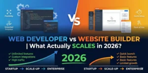Web Developer vs Website Builder What Actually Scales in 2026