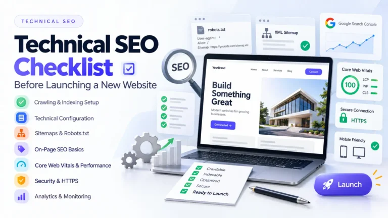Technical SEO checklist before launching a new website